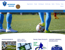 Tablet Screenshot of bethpagesoccer.com